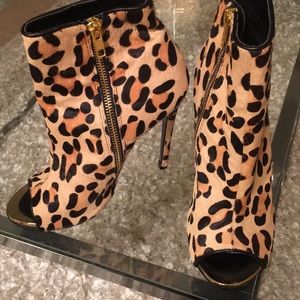 Steve Madden leopard print booties.